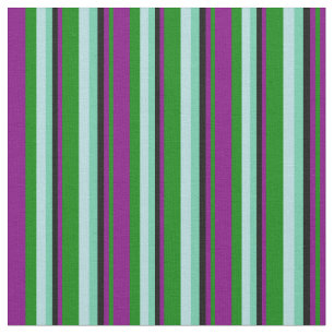 Grün, Lila, Schwarz, Aquamarine & Pulver Blau Stoff