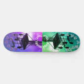 Grün Lila Vagabund Skateboard (Horizontal)