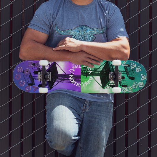 Grün Lila Vagabund Skateboard (Außenbereich 3)
