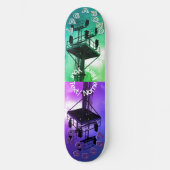 Grün Lila Vagabund Skateboard (Vorderseite)