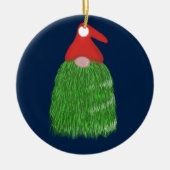 Grün lustige Weihnachten 2022 gnome Spaß Classic Keramik Ornament (Vorne)