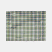 Grün, Marine-Blau und Creme kariert Fleecedecke (Vorderseite (Horizontal))