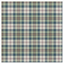 Grün, Marine-Blau und Creme kariert Stoff