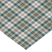 Grün, Marine-Blau und Creme kariert Tischdecke (Schrägansicht)