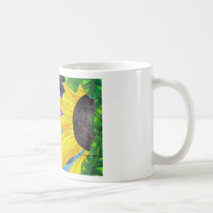Grün-Mit Augen Katze mit Marienkäfer und Blume Kaffeetasse