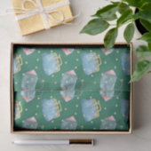 Grün mit blauer Handtasche Seidenpapier (Geschenk)