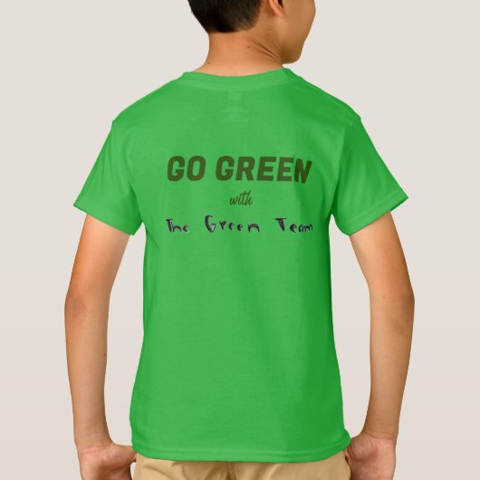 Grün mit dem grünen Team! T-Shirt (Rückseite)