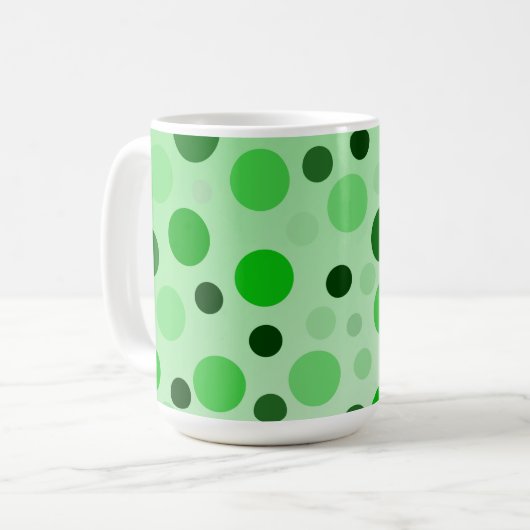 grün mit den Polka-Punkten von Envy, Kaffeetasse (Vorderseite Links)