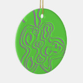 Grün mit der Aufschrift "Red" Flutterfly Keramikornament (Rechts)