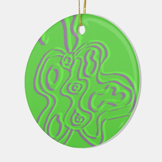 Grün mit der Aufschrift "Red" Flutterfly Keramikornament (Links)