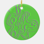 Grün mit der Aufschrift "Red" Flutterfly Keramikornament (Hinten)