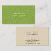 Grün mit floraler/leaf-Visitenkarte Visitenkarte (Vorne/Hinten)