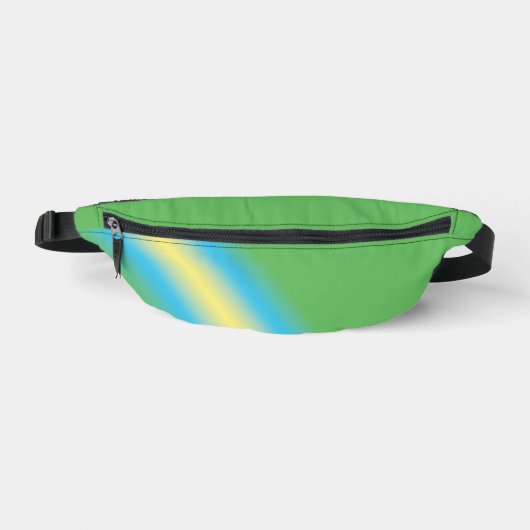 Grün mit gelbem Rohr Bauchtasche (Vorderseite)
