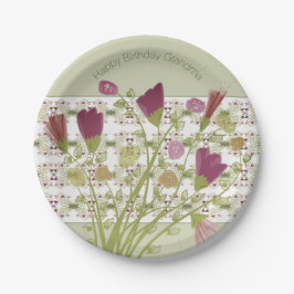 grün mit Gemustert Pappteller