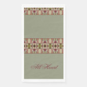 Grün mit Gemustertem Design Serviette (Vorderseite)