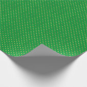 Grün mit Gold-Glitzer-Punkten Geschenkpapier (Ecke)