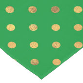 Grün mit Gold-Glitzer-Punkten Großer Tischläufer (Ecke)