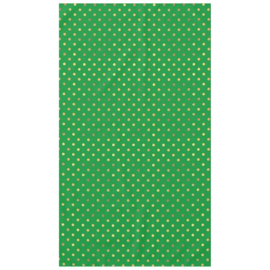 Grün mit Gold-Glitzer-Punkten Tischdecke (Vorderseite)