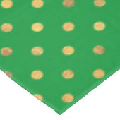 Grün mit Gold-Glitzer-Punkten Tischdecke (Schrägansicht)