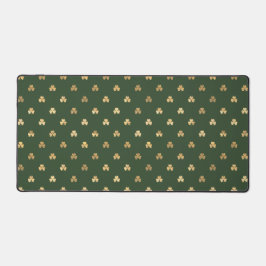 GRÜN MIT GOLD IRISCHE KELTISCHE SHAMROCKS SCHREIBTISCHUNTERLAGE