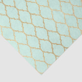 Grün mit goldarabischem Muster Seidenpapier (Ausschnitt)