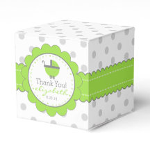 Grün mit grauer Polka Dots Baby Dusche