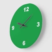 Grün mit großer, weißer Wandleuchte Große Wanduhr (Winkel)