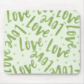 GRÜN MIT HAND-DRAWN-RANDOM-LIEBE MOUSEPAD (Vorne)