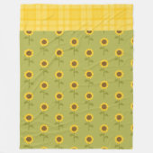 GRÜN MIT HÜBSCHEN FALL-SONNENBLUMEN FLEECEDECKE (Vorderseite)