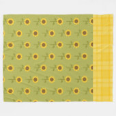GRÜN MIT HÜBSCHEN FALL-SONNENBLUMEN FLEECEDECKE (Vorderseite (Horizontal))
