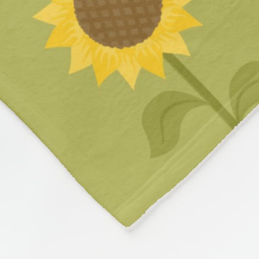 GRÜN MIT HÜBSCHEN FALL-SONNENBLUMEN FLEECEDECKE (Ecke)