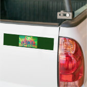 Grün mit kubistischen Abstrakten Junks Autoaufkleber (Auf Lkw)