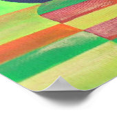 Grün mit kubistischen Abstrakten Junks Poster (Ecke)