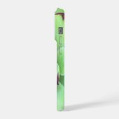 Grün mit Lila Tipps Sukkulentes Nah-Up-Foto iPhone Hülle (Linke Seite)