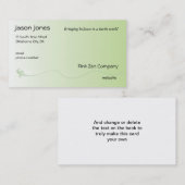 Grün mit Lilie Visitenkarte (Vorne/Hinten)