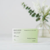 Grün mit Lilie Visitenkarte (Stehend Vorderseite)
