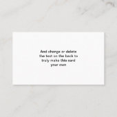 Grün mit Lilie Visitenkarte (Rückseite)