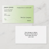 Grün mit Lilie Visitenkarte (Vorne/Hinten)