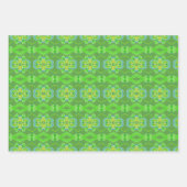 Grün mit Muster Geschenkpapier Set (Vorderseite 2)