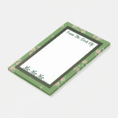 grün mit Pfirsich Post-it Klebezettel (angewinkelt)