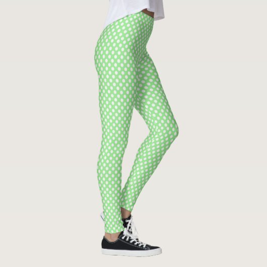 Grün mit Polka Dots Leggings (Rechts)