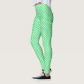 Grün mit Polka Dots Leggings (Links)