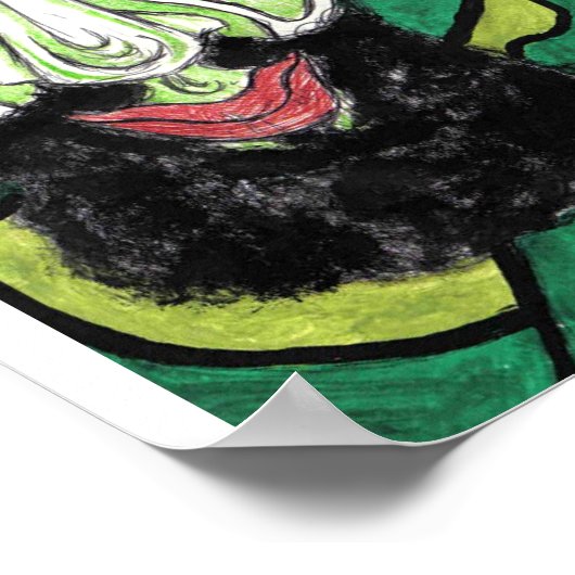 Grün mit ? poster (Ecke)