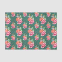 Grün mit rosa Blume