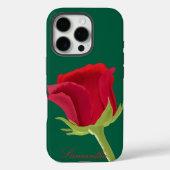 Grün mit rote Rose iPhone-Gehäuse Case-Mate iPhone Hülle (Rückseite)