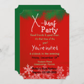 Grün mit roter Einladung (Vorne/Hinten)