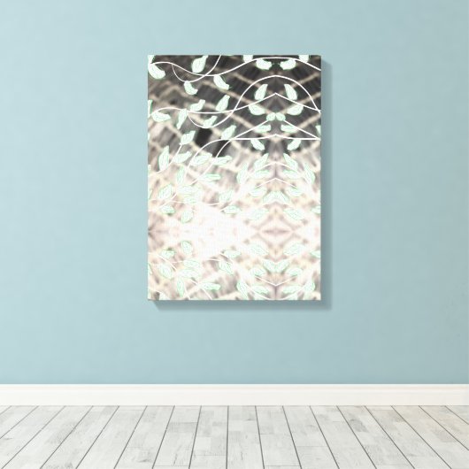 Grün mit Schwarz Leinwanddruck (Insitu (Holzboden))