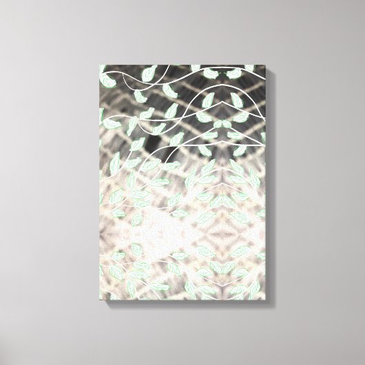 Grün mit Schwarz Leinwanddruck (Vorderseite)