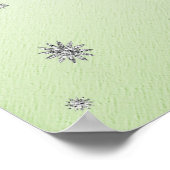 Grün mit Silver Glitzer Poster (Ecke)