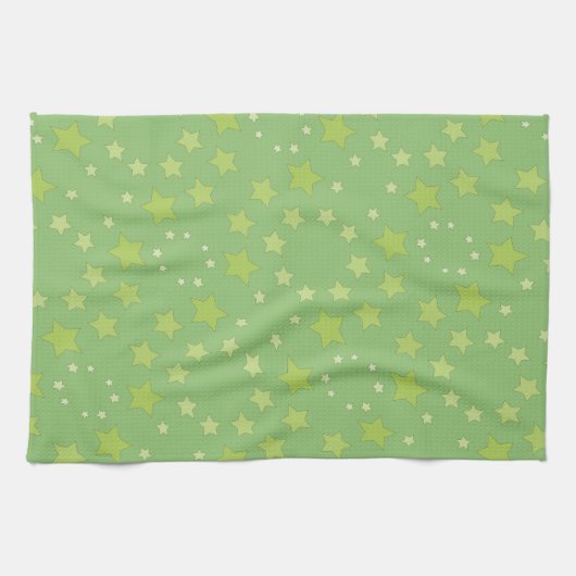 grün mit Sternen Handtuch (Horizontal)